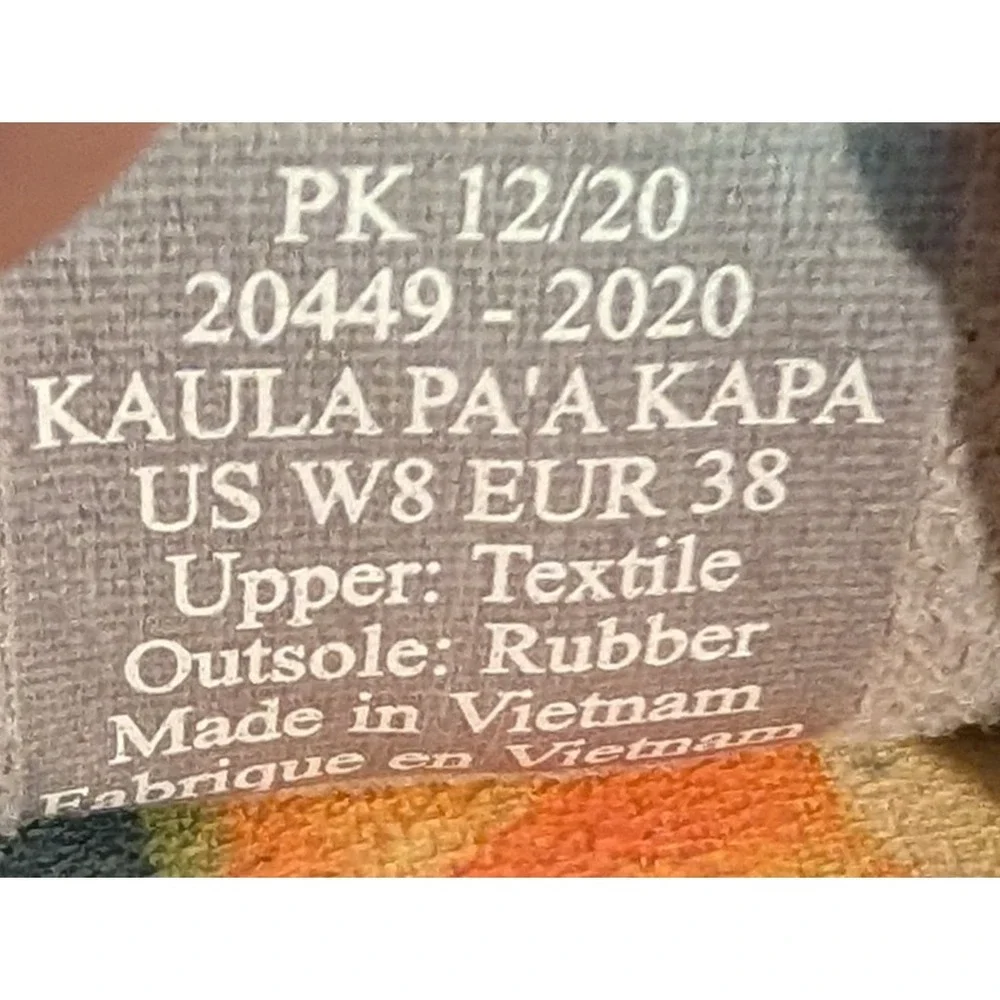 Olukai Kaula Pa'a Kapa Women 8 Linen Espadrille Slip On Shoes Sand 20449-2020